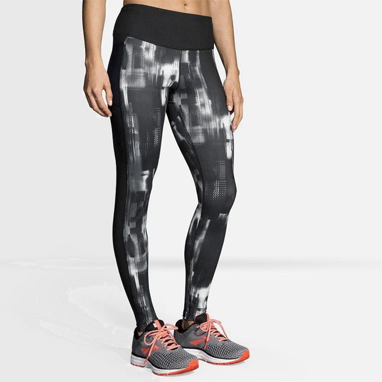 Brooks Greenlight Running Leggings Dame Pris - Grå - Norge (BCZ901436)